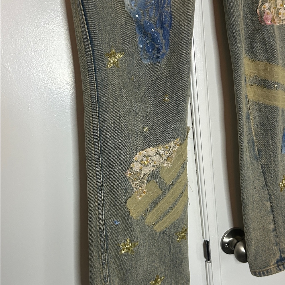 Vintage Y2K Upcycled Bohemian Jeans - Picture 6 of 11